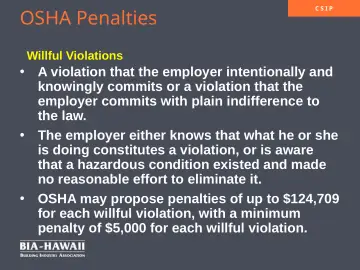 Slide 24: OSHA Penalties