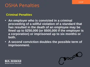 Slide 29: OSHA Penalties