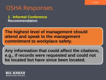 Slide 33: OSHA Responses