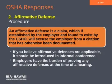 Slide 37: OSHA Responses