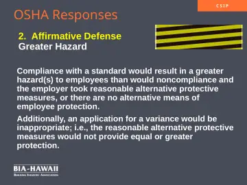Slide 40: OSHA Responses