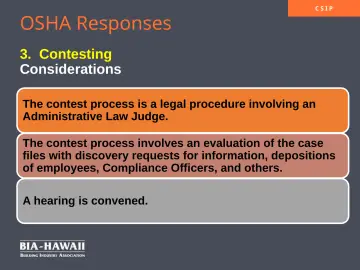 Slide 41: OSHA Responses