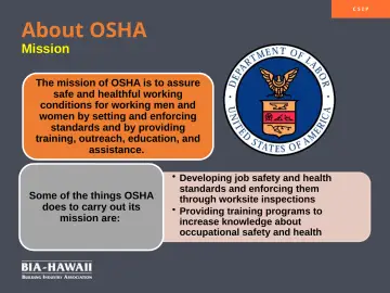 Slide 5: About OSHA