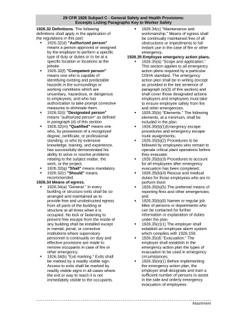 Page 14: 29 CFR 1926 Subpart C - General Safety and Health Provisions: