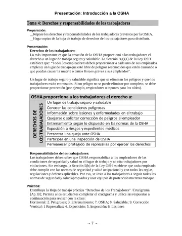 Page 7: LOS TRABAJADORES