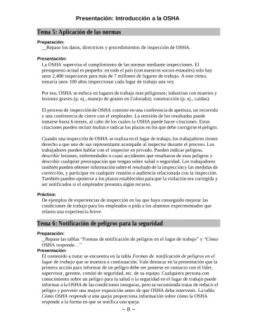 Page 8: Tema 5: Aplicación de las normas