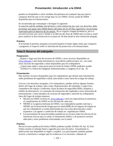 Page 10: Tema 8: Recursos del trabajador