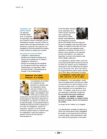 Page 20: Trabajadores independientes;