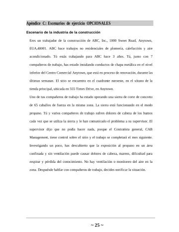 Page 25: Apéndice C: Escenarios de ejercicio OPCIONALES