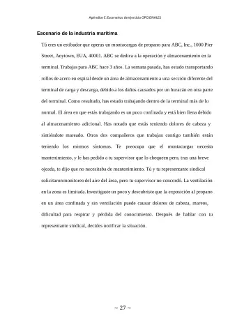 Page 27: Apéndice C: Escenarios de ejercicio OPCIONALES