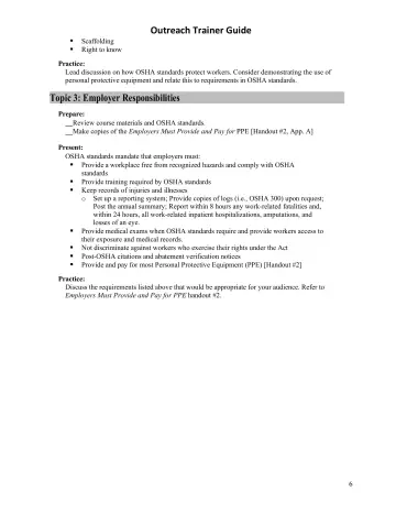 Page 6: Topic 3: Employer Responsibilities