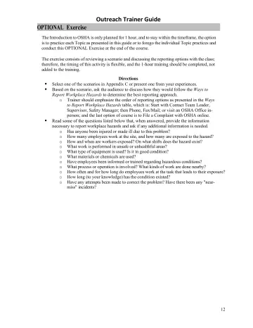 Page 12: OPTIONAL Exercise
