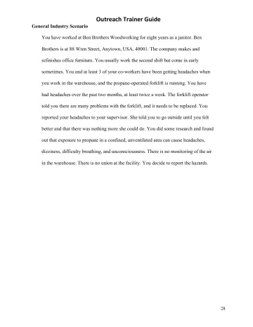 Page 28: General Industry Scenario
