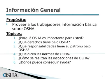 Slide 2: Información General
