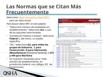 Slide 29: Las Normas que se Citan Más Frecuentemente