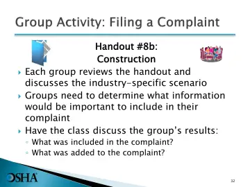 Slide 32: Handout #8b: Construction