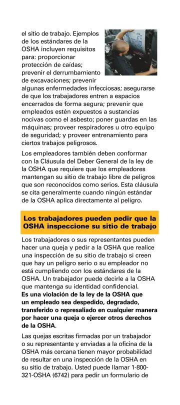 Page 4: el sitio de trabajo. Ejemplos de los estándares de la