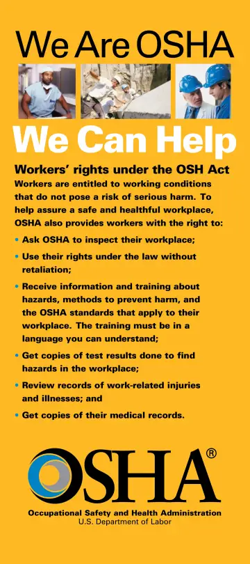 Page 1: We Are OSHA