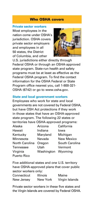 Page 2: Who OSHA covers