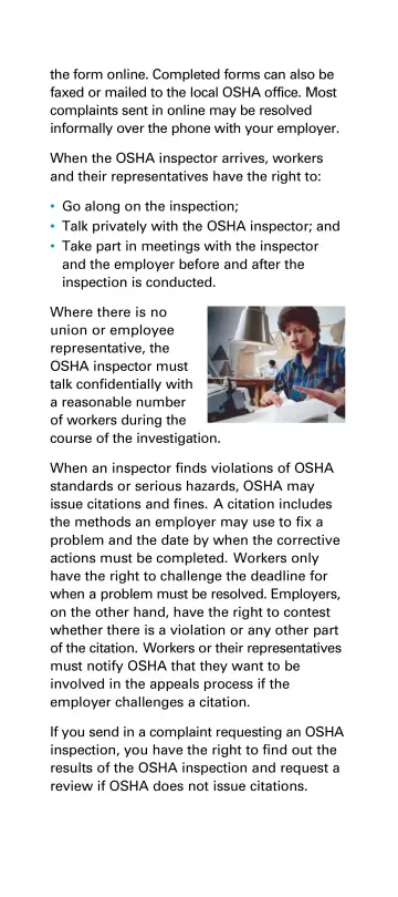 Page 5: the form online. Completed forms can also be faxed or mailed to the local OSHA office. …