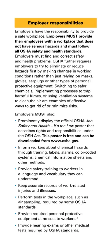 Page 6: Employer responsibilities