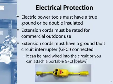 Slide 12: Electrical Protection