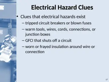 Slide 17: Electrical Hazard Clues