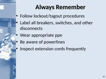 Slide 30: Always Remember