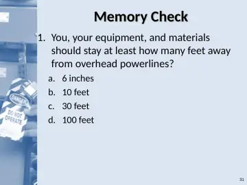 Slide 31: Memory Check