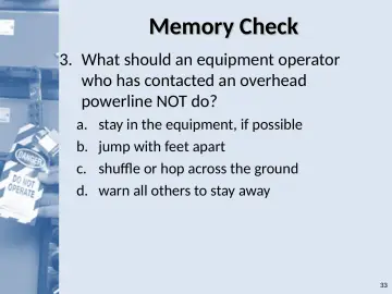 Slide 33: Memory Check