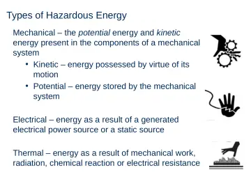 Slide 5: Types of Hazardous Energy