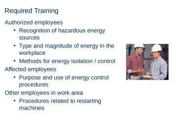 Slide 16: Required Training