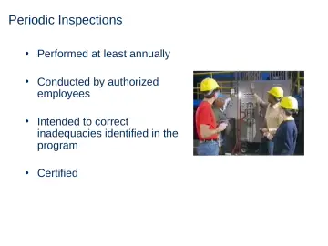 Slide 18: Periodic Inspections