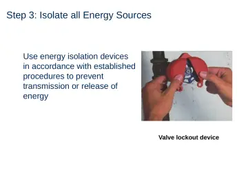 Slide 23: Step 3: Isolate all Energy Sources