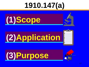 Slide 12: 1910.147(a)