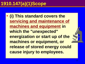 Slide 13: 1910.147(a)(1)Scope