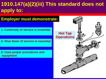 Slide 18: 1910.147(a)(2)(iii) This standard does not apply to: