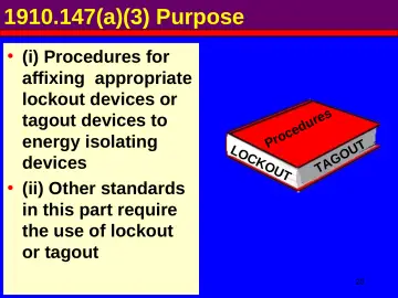 Slide 20: 1910.147(a)(3) Purpose