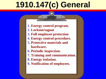 Slide 23: 1910.147(c) General