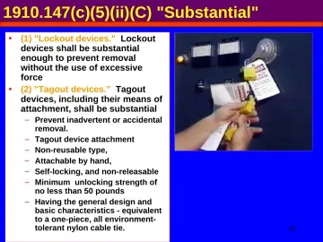 Slide 35: 1910.147(c)(5)(ii)(C) "Substantial"