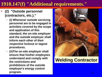 Slide 59: 1910.147(f) "Additional requirements."