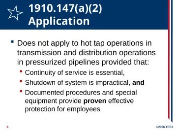 Slide 8: 1910.147(a)(2) Application
