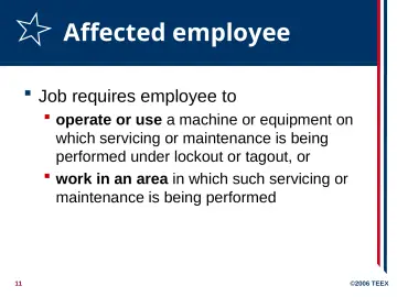 Slide 11: Affected employee