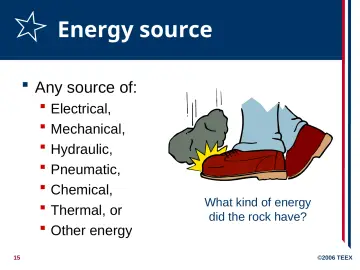 Slide 15: Energy source