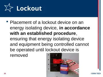 Slide 16: Lockout