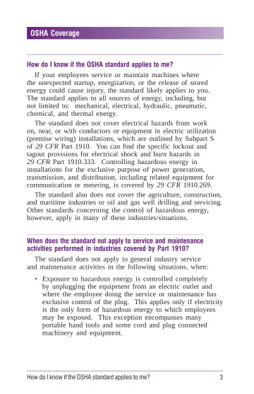 Page 9: OSHA Coverage
