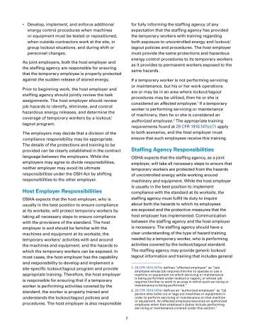 Page 2: Staffing Agency Responsibilities