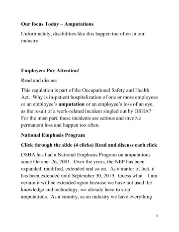 Page 5: Our focus Today – Amputations