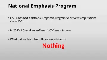 Slide 13: National Emphasis Program