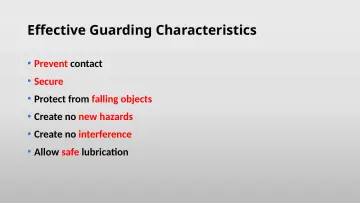 Slide 25: Effective Guarding Characteristics